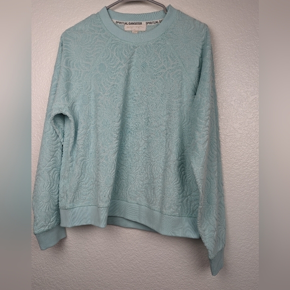 NWT spiritual gangster jacquard old school pullover sweater - Picture 1 of 4